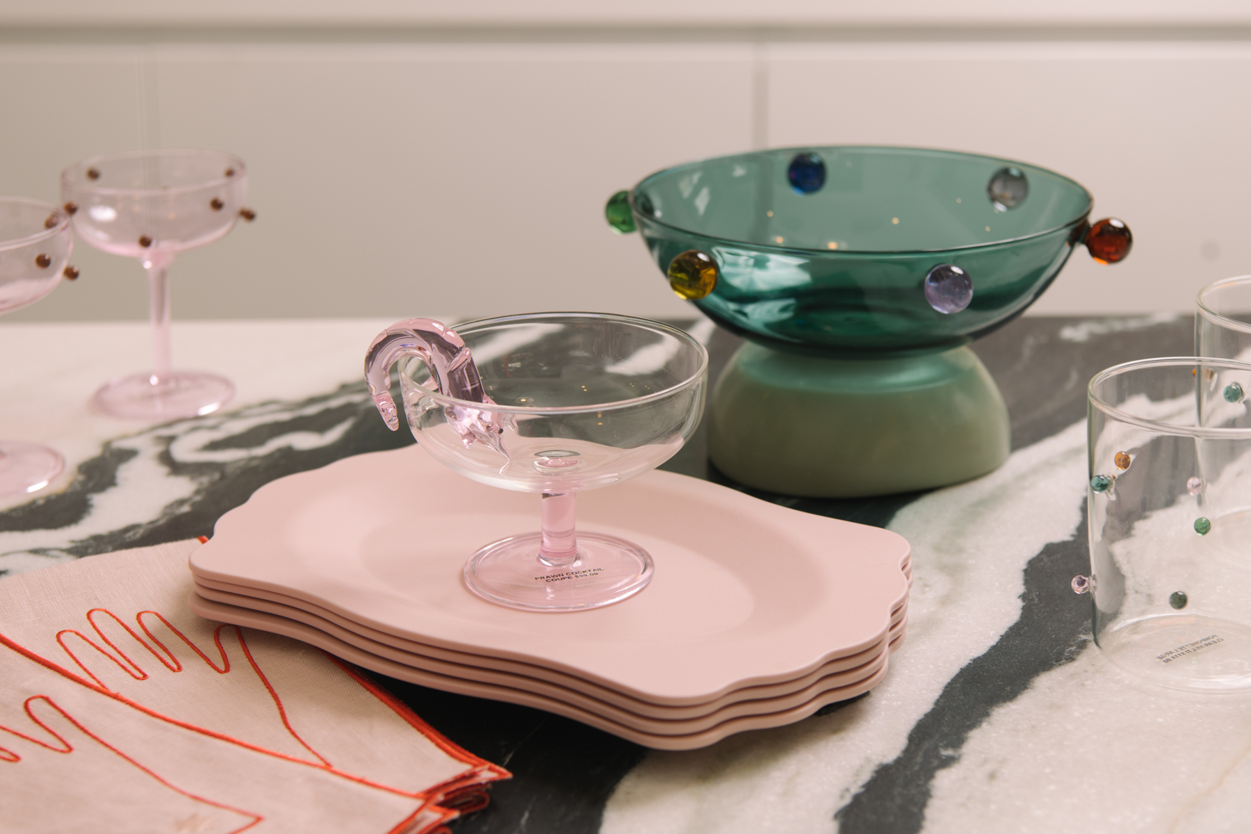 Glassware with playful elegance

